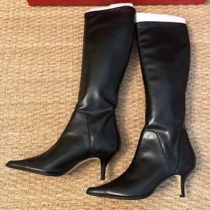 Donald Pliner Black Nappa Stretch boots NEW in box